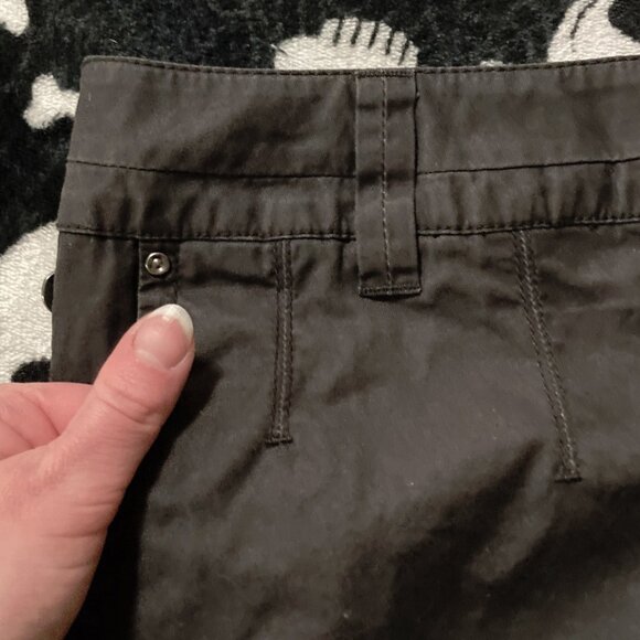 DE.CORP Dark cocoa brown 100% cotton a-line skirt Y2K utilitarian SMALL MEDIUM - Picture 5 of 15